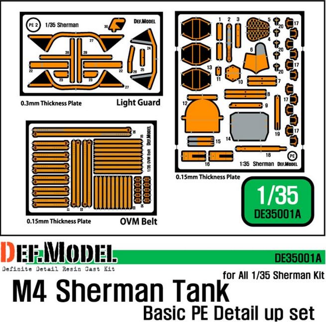DEF MODEL (1/35) M4 Sherman PE Detail Up Set