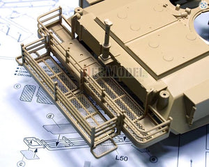 DEF MODEL (1/35) Set base di fotoincisioni per M1A2 Tusk con maschera e guarnizione (per Tamiya)