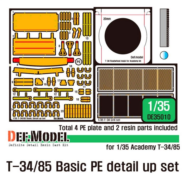DEF MODEL (1/35) T-34/85 PE Detail Up Set (for Academy/Tamiya/Zvezda)