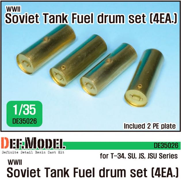 DEF MODEL (1/35) WWII Soviet Tank series Fuel Drum set (4EA)