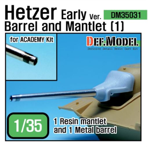 DEF MODEL (1/35) Hetzer Early Gun Barrel and Mantlet Set