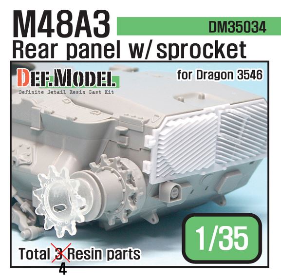 DEF MODEL (1/35) M48A3 Rear panel w/sprocket