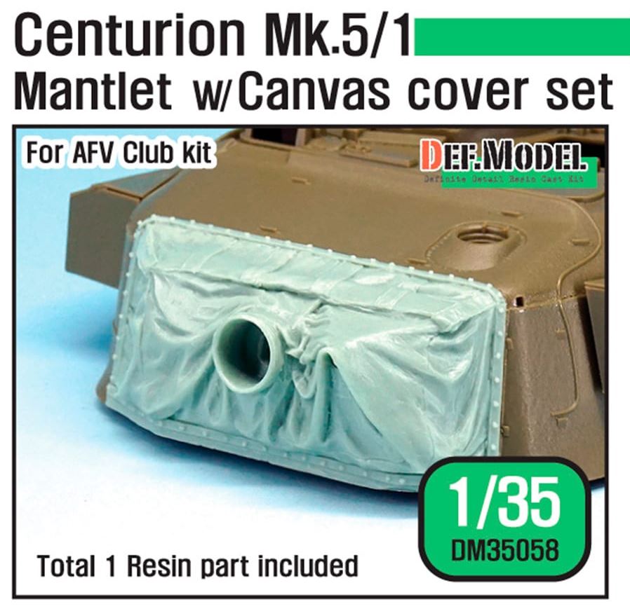 DEF MODEL (1/35) US M26 Pershing Mantlet Canvas cover set (1)
