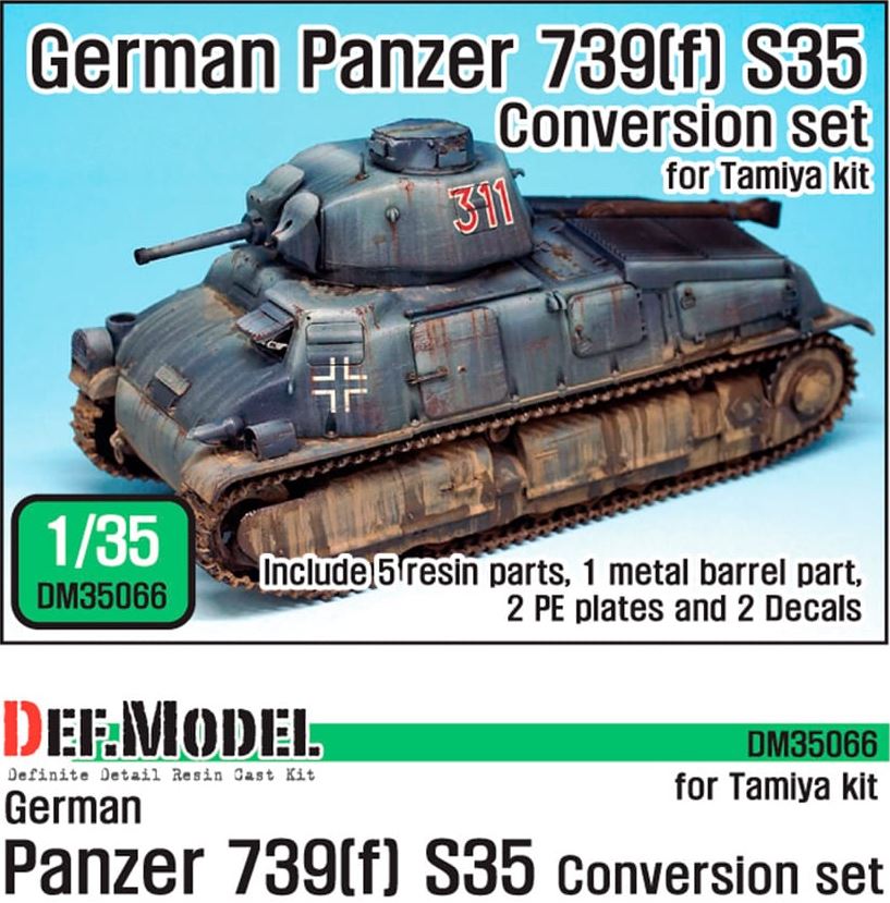 DEF MODEL (1/35) German Panzer 739(f) S35 Conversion Set (for Tamiya Kit)