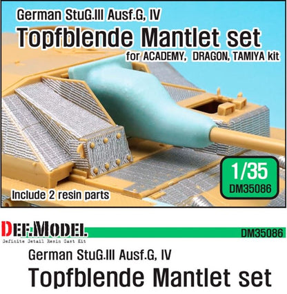 DEF MODEL (1/35) WWII German StuG.III/IV Cast Mantlet Set (for Academy, Dragon, Tamiya Kits)