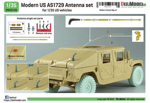 DEF MODEL (1/35) Modern US AS1729 Antenna set for US vehicles