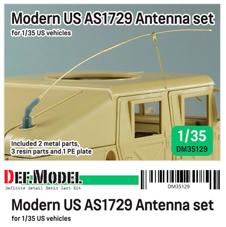 DEF MODEL (1/35) Modern US AS1729 Antenna set for US vehicles