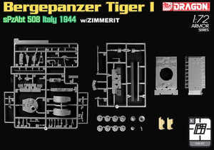 DRAGON (1/72) Bergepanzer Tiger I w/Zimmerit sPzAbt 508 Italy 1944