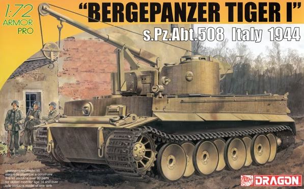 DRAGON (1/72) Bergepanzer Tiger I w/Zimmerit sPzAbt 508 Italy 1944