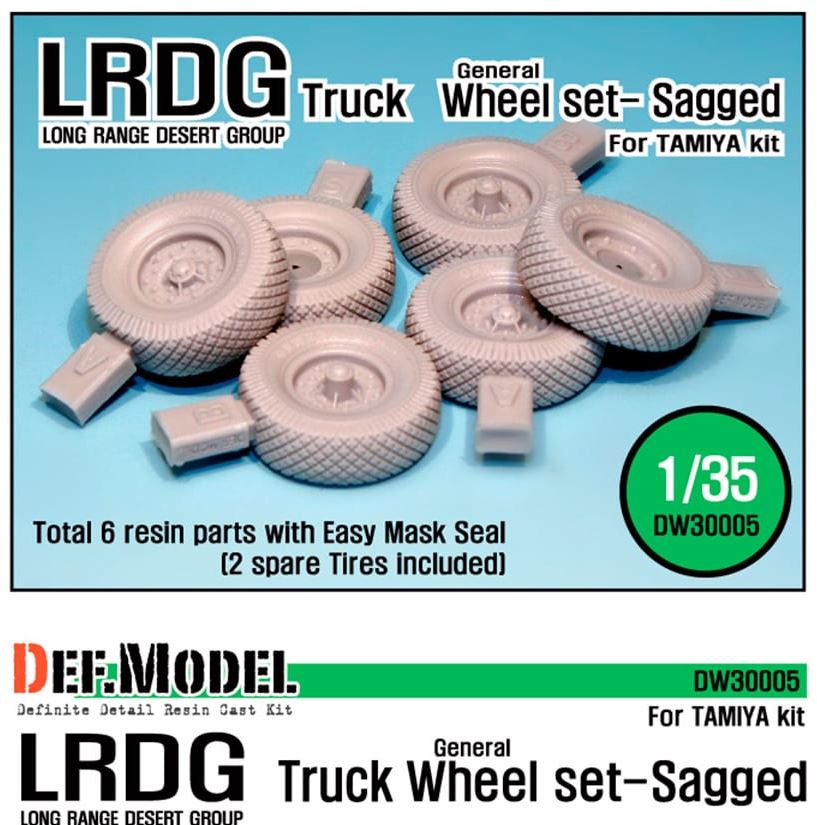 DEF MODEL (1/35) UK LRDG Truck Wheel Set (for Tamiya kit)