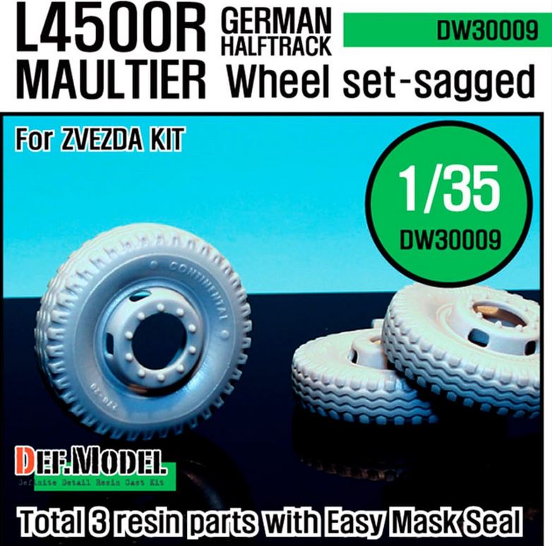 DEF MODEL (1/35) German L4500 R Maultier Wheel set (for Zvezda Kit)