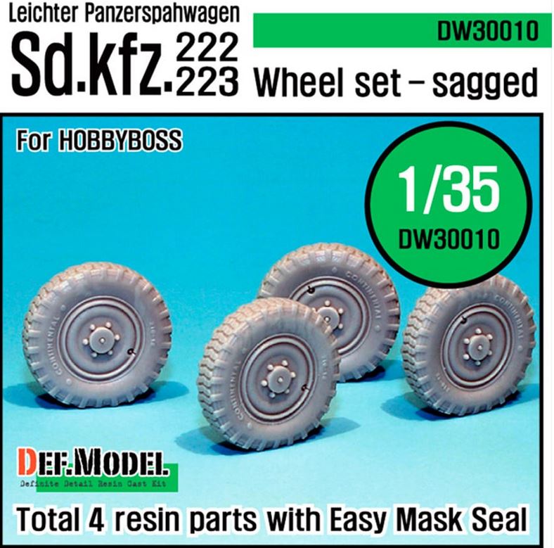 DEF MODEL (1/35) German Sd.Kfz.222 Wheel set (for Hobbyboss Kit)