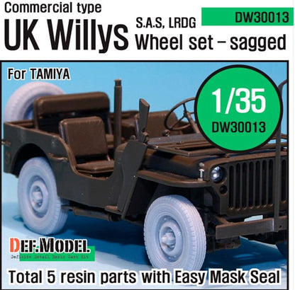 DEF MODEL (1/35) UK Commando/SAS Jeep Wheel Set (for Tamiya Kit)