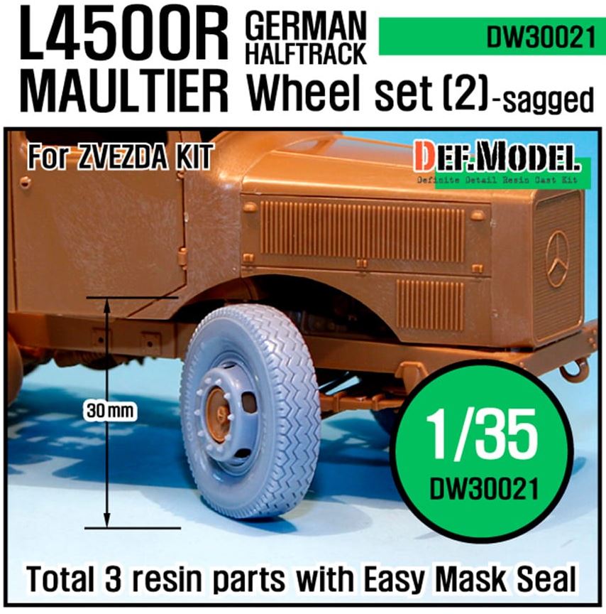 DEF MODEL (1/35) German L4500 R Maultier Wheel set 2 (for Zvezda Kit)