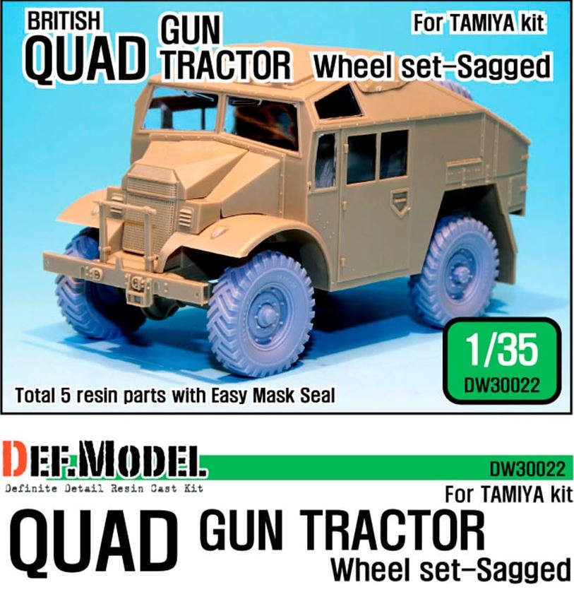 DEF MODEL (1/35) UK Quad Gun Truck Wheel Set (for Tamiya Kit)