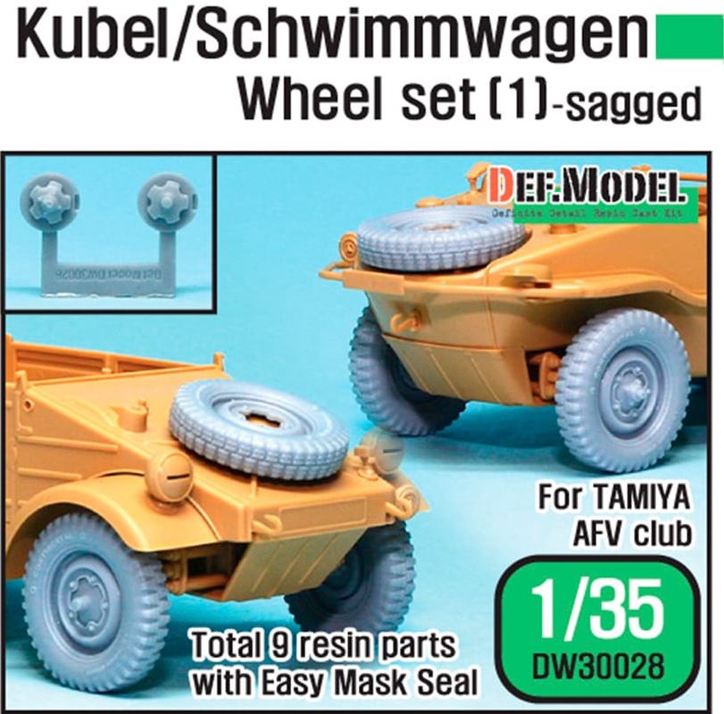 DEF MODEL (1/35) German VW Wheel Set 1 (for Tamiya y AFV Club Kit)