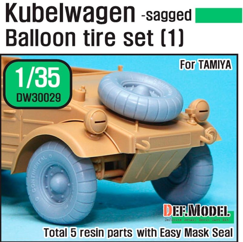 DEF MODEL (1/35) German VW Desert type Wheel Set 1 (for Tamiya Kit)