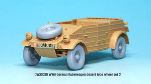 DEF MODEL (1/35) Set di ruote tipo deserto VW tedesco 2 (per kit Tamiya)