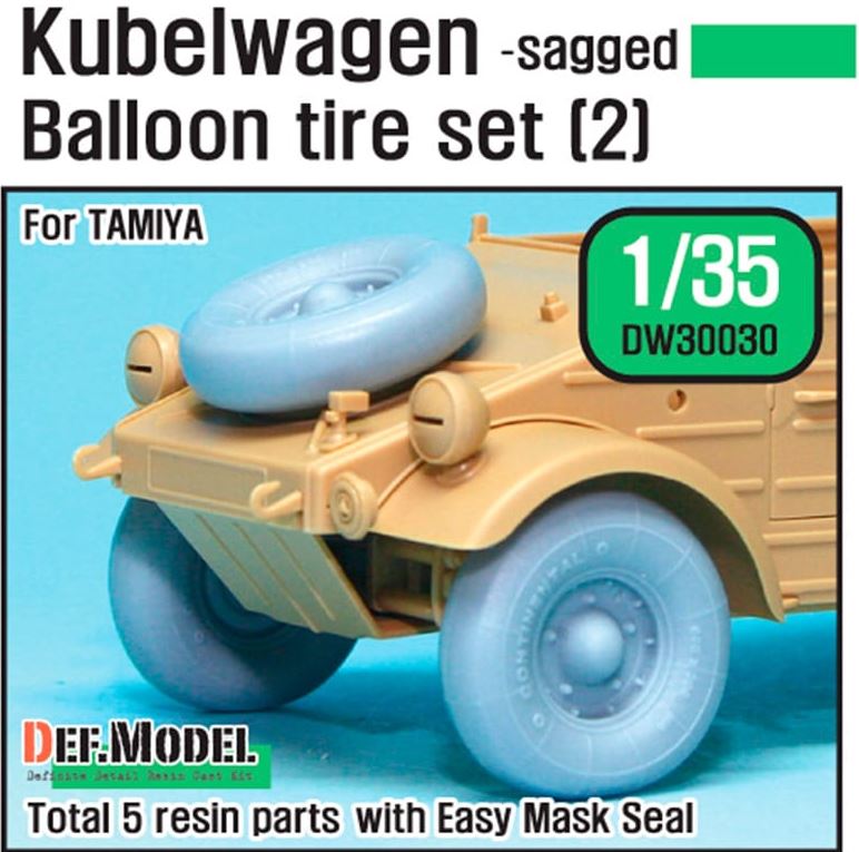 DEF MODEL (1/35) German VW Desert type Wheel Set 2 (for Tamiya Kit)