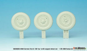 DEF MODEL (1/35) Deutscher Horch 108 Typ 1a/40 Radsatz mit durchhängenden Rädern (für ICM/Tamiya Bausatz)