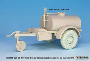 DEF MODEL (1/35) Rimorchio US e set di ruote Dodge WC Extra Sagged (per rimorchio WC6x6, M101)