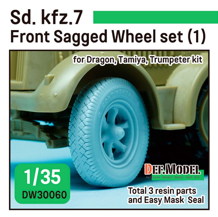 DEF MODEL (1/35) Sd.kfz.7 Sagged Front Wheel set (1)