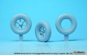 MODELLO DEF (1/35) Sd.kfz.  7 Set di ruote anteriori cedevoli (2)
