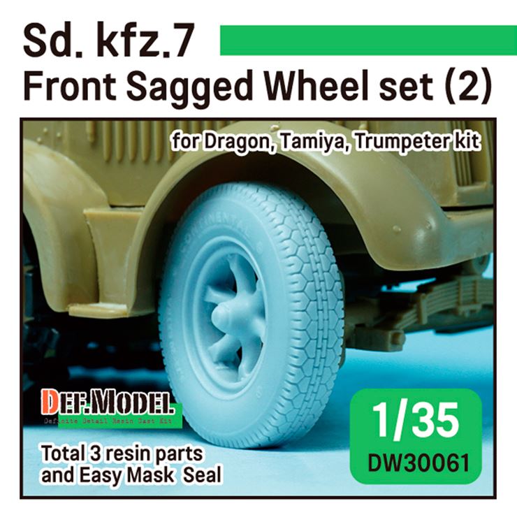 DEF MODEL (1/35) Sd.kfz.7 Sagged Front Wheel set (2)
