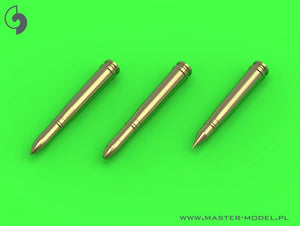 MASTER (1/35) Munizioni tedesche da 2 cm (cal. 20x138B) per Flak 30/38, KwK 30/38 - proiettili (15 pezzi) e 3 tipi di proiettili (5 pezzi per tipo)