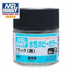 MR. HOBBY Aqueous Hobby Color: H-02 Black Gloss