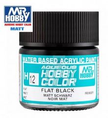 MR. HOBBY Aqueous Hobby Color: H-12 Flat Black