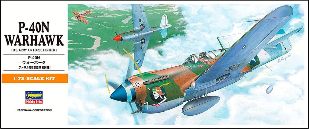 HASEGAWA (1/72) P-40N Warhawk (U.S. Army Air Force Fighter)