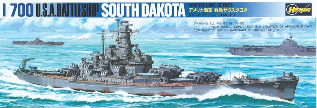 HASEGAWA (1/700) US Battleship USS South Dakota