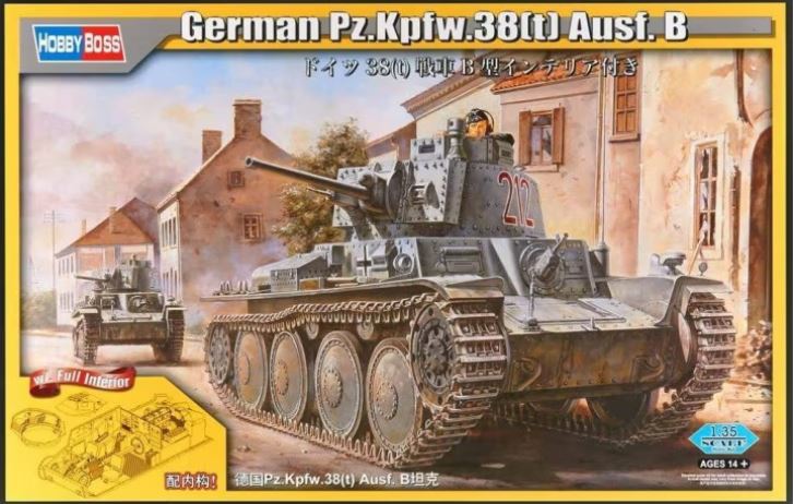 HOBBYBOSS (1/35) German Pz.Kpfw.38(t) Ausf. B w/Full Interior