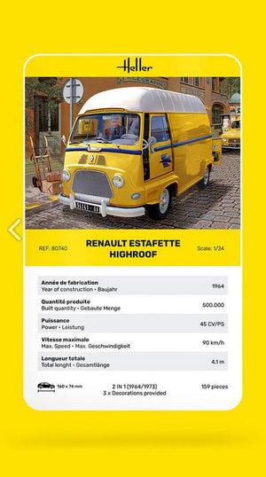 HELLER (1/24) Renault Estafette toit haut