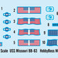HOBBYBOSS (1/350) USS Missouri BB-63