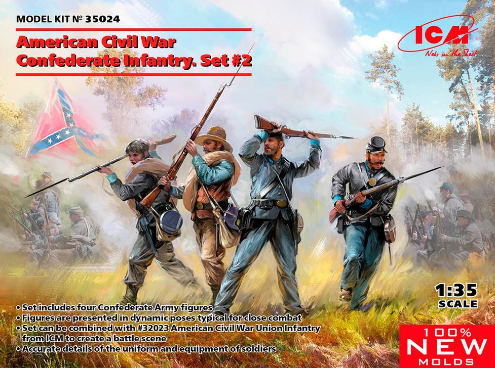 ICM (1/35) American Civil War Confederate Infantry Set #2
