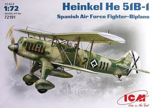 ICM (1/72) Heinkel He-51B Spanish Nationalist Air Force fighter-biplane
