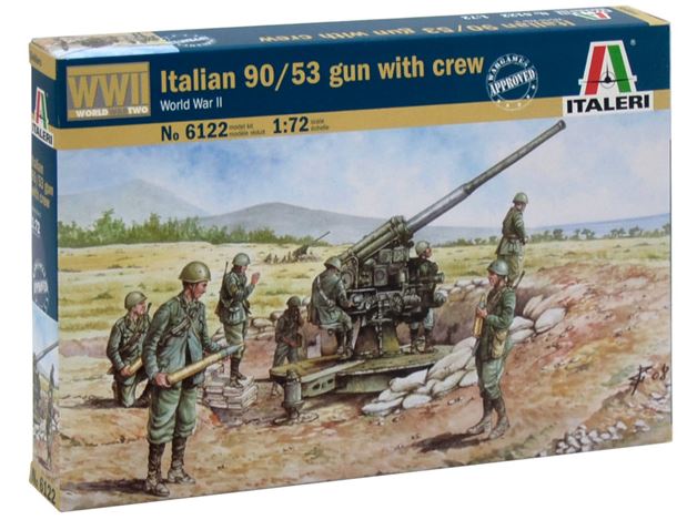 ITALERI (1/72) Italian 90/53 gun with crew WWII