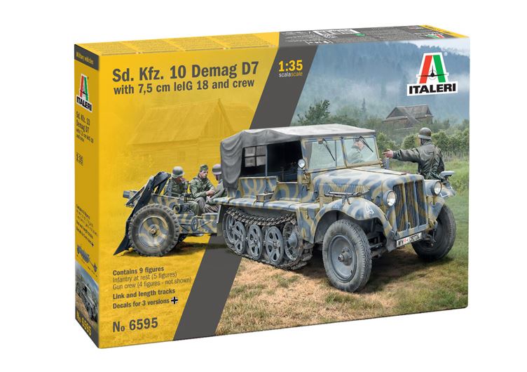 ITALERI (1/35) Sd.Kfz. 10 Demag D7 with 7,5 cm lelG 18 and Crew