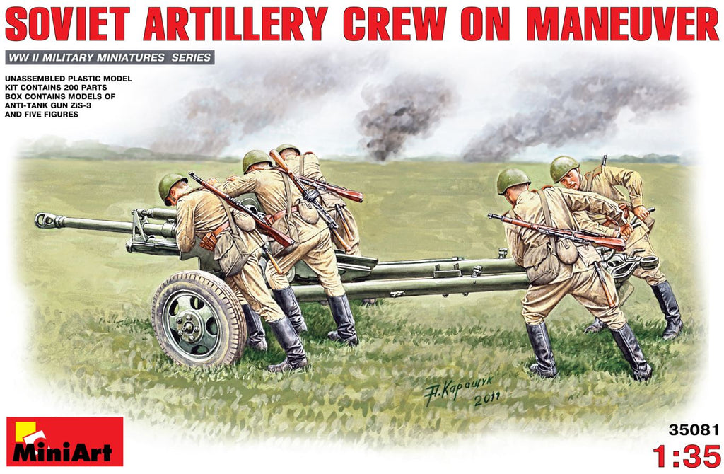 MINIART (1/35) Soviet Artillery Crew on Maneuver