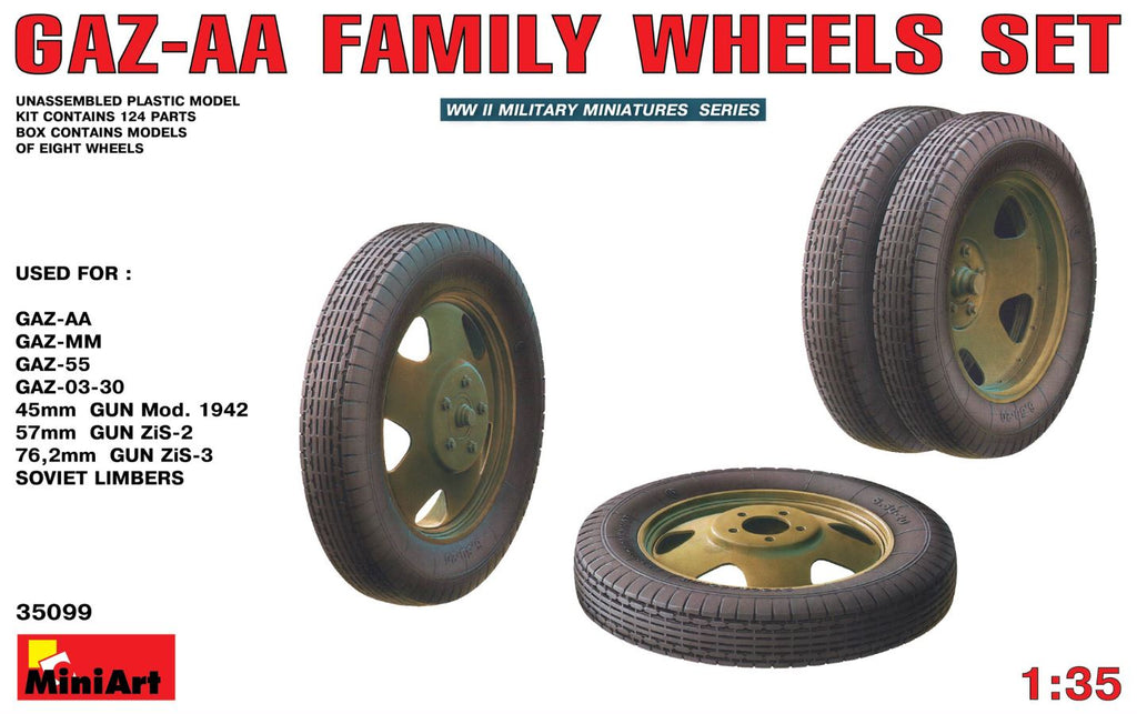 MINIART (1/35) GAZ-AA Family Wheels Set
