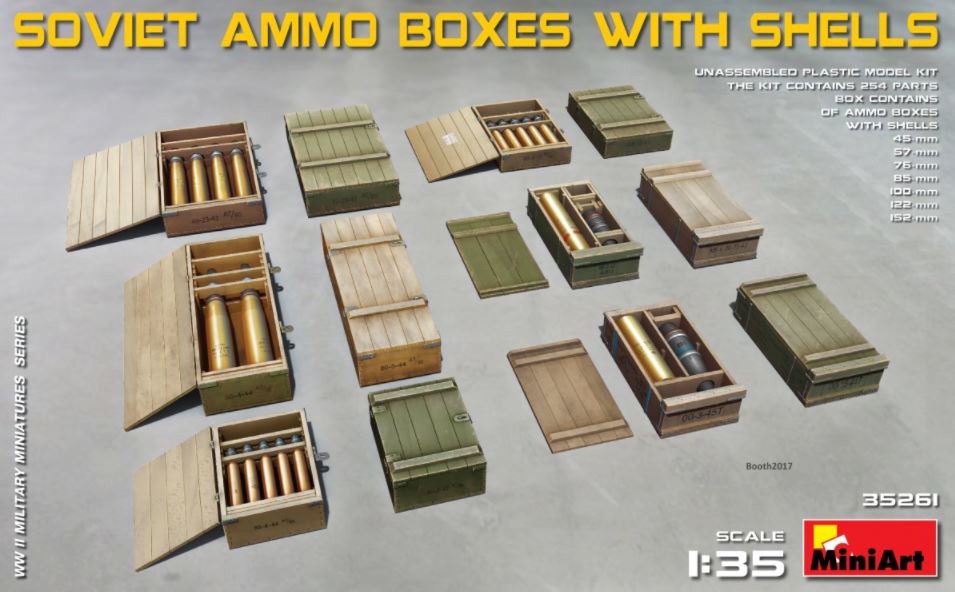 MINIART (1/35) Soviet Ammo Boxes with Shells