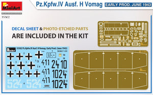 MINIART (1/35) Pz.Kpfw. IV Ausf. H Vomag Early Prod. June 1943
