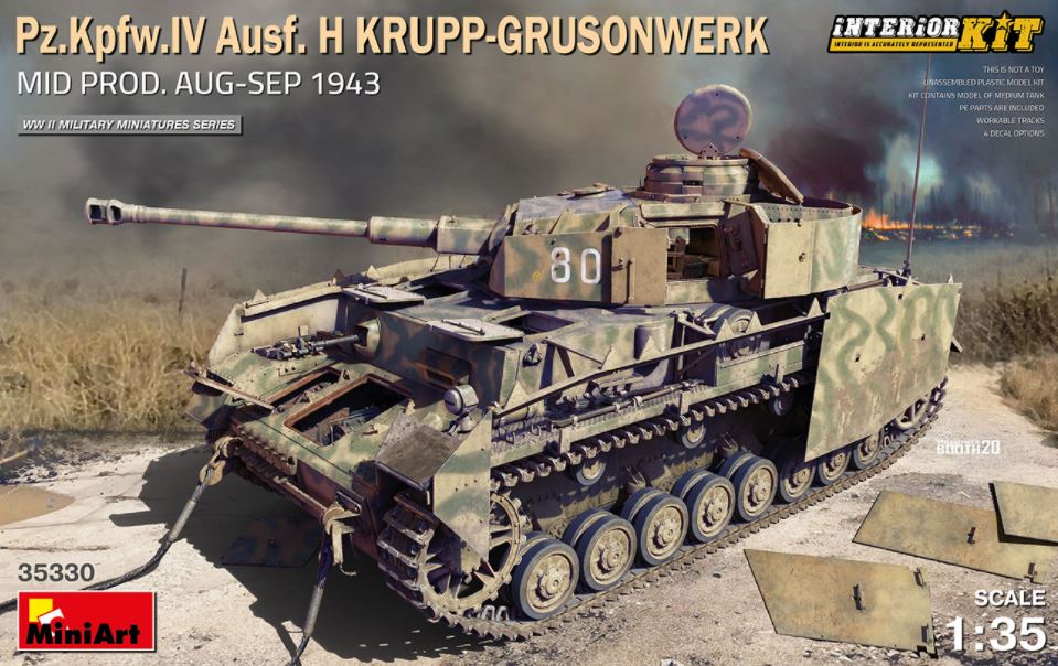 MINIART (1/35) Pz.Kpfw.IV Ausf. H Krupp-Grusonwerk Mid Prod. Aug-Sep 1943 w/interior