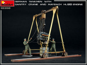 MINIART (1/35) Deutsche Panzerbesatzung mit Portalkran &  Maybach HL 120 Motor