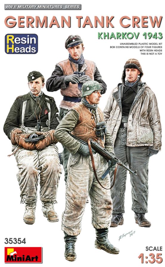 MINIART (1/35) German Tank Crew. Kharkov 1943 (Resin Heads)