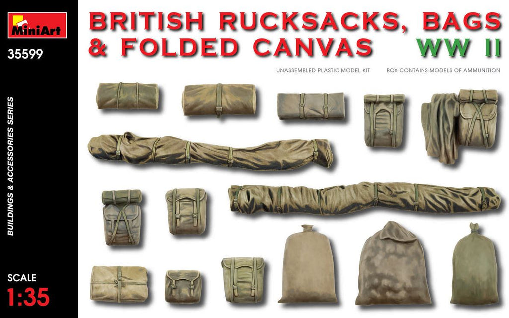MINIART (1/35) British Rucksacks, Bags & Folded Canvas WWII
