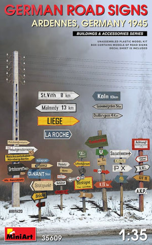 MINIART (1/35) German Road Signs Ardennes, Germany 1945