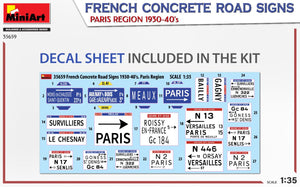MINIART (1/35) French Concrete Road Signs Paris Region 1930-40's